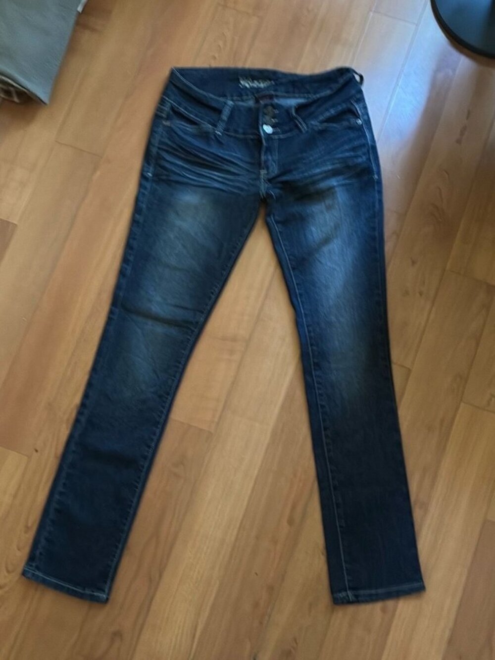 Vintage Y2K Bubblegum USA Triple Button Whiskered Jeans - Size 11/12